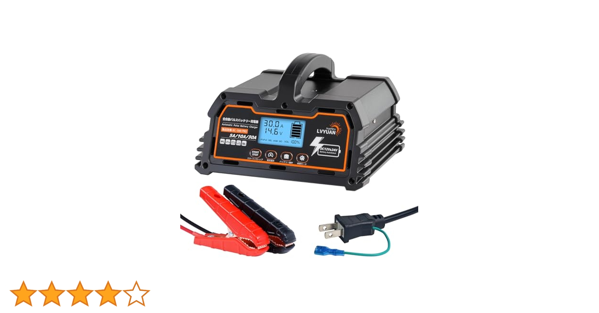 リョクエン（LVYUAN）【正規品】 全自動パルスバッテリー充電器　定格30A 41C2XCiW21L.jpg